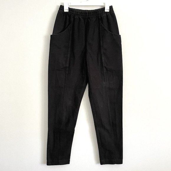 Elizabeth Suzann Black Clyde Work Pant in Upcycled Cotton Canvas Women’s 4 Tall - Picture 2 of 11
